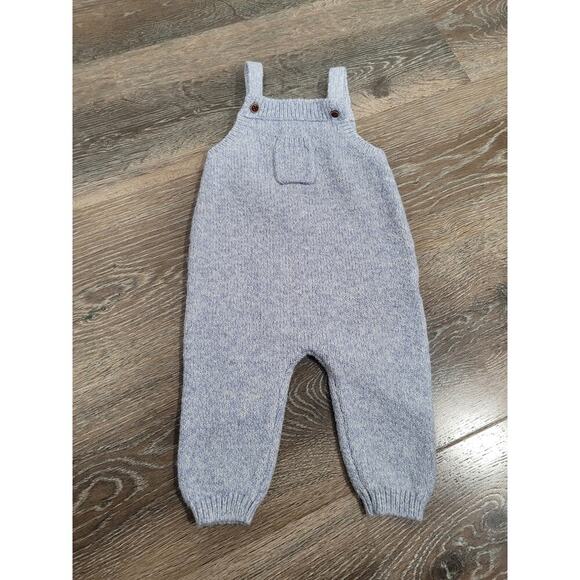 Janie and Jack Blue Knit Baby‎ Boy Overalls Size 3 - 6 months #6 - Picture 1 of 4